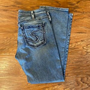 Silver Straight Leg Jeans